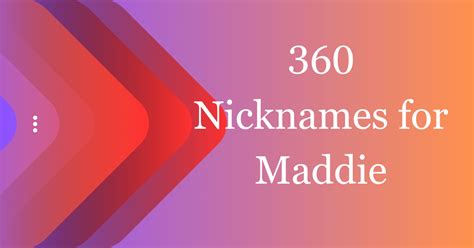 30 Nicknames for Maddy